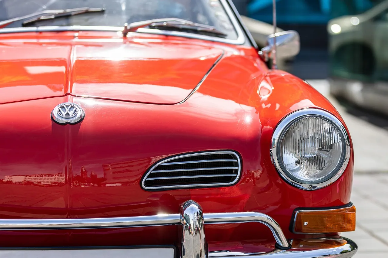 wagen, motor, räder, auto tapeten, oldtimer, vw karmann ghia, deutsches auto